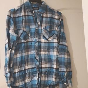 New Retro Fit Men's Plaid Button Up